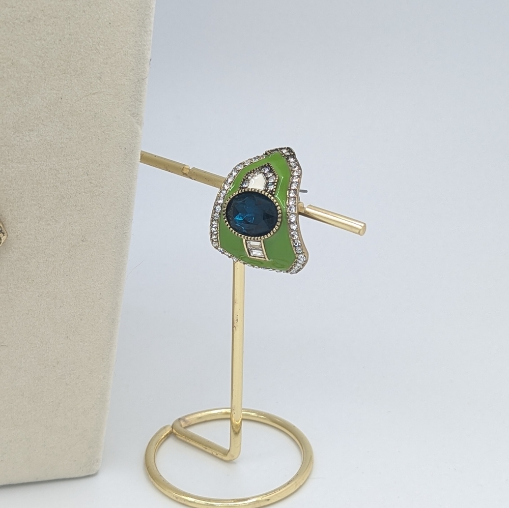 Heidi Daus Well Connected Statement Necklace Gree… - image 3